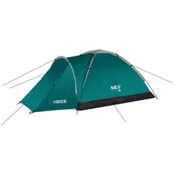 NILS CAMP Gruppenzelt Campingzelt 2-Personen Trekkingzelt, Personen: 2 (Spar-Set, 1 tlg., Wasserfestigkeit 3000mm), Moskitonetz im Schlafbereich verbessert die Luftzirkulation grün
