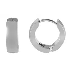 Adelia ́s Paar Creolen Damen Creolen aus Edelstahl Ø 12 mm silberfarben