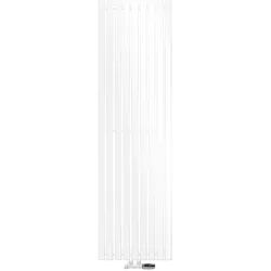 LuxeBath Badheizkörper Stella 480x1600mm Weiß Mittel mit Anschlussgarnitur Thermostat Eckform Handtuchwärmer Handtuchtrockner