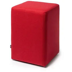 Hocker Pomp Ruhe & Raum rot, Designer Willi Hubor, 33x47.5x33 cm
