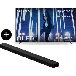 Sony K-77XR80 OLED-Fernseher (195 cm/77 Zoll, 4K Ultra HD, Smart-TV, Google TV, 77" BRAVIA 8 OLED-TV und Bar 8 Soundbar) schwarz