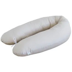 Loolay Seitenschläferkissen Classic BEIGE GRAU WEIß ROSA GELB BLAU Kissen Schwangerschaftskissen, multifunktionales Lagerungskissen M/L oder L/XL für Kinder Frauen und Männer, 170 o. 190 cm Standard Stillkissen inkl. 100% Baumwolle Bezug, LOOLAY® - 100% Europäische Stoffe und Kleinserien-Nähen! beige M/ L
