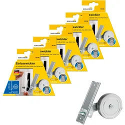 Einlass-Gurtwickler SCHELLENBERG "für das Rollladensystem Maxi, Lochabstand 10,5 cm, Unterputz-Montage", silber (silberfarben), B:50cm, Gurtwickler, für Rollladengurte mit 23 mm Breite