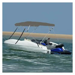 vidaXL Schutzplane, 4-Bow Bimini-Top Grau 243x180x137 cm