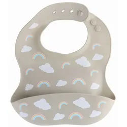 PARSA Beauty Lätzchen PARSA Beauty BABY Silikonlatz – mit Auffangschale beige