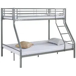 Habitat Garten Etagenbett leo Grau , Metall , 190x140 cm , Babymöbel & Kindermöbel, Kinderzimmer & Jugendzimmer, Stockbetten