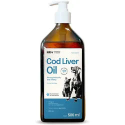 Lab-v Cod Liver Oil – 100 % Lebertran für Hunde und Katzen, 500 ml