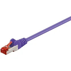 Goobay 6x Goobay 93544 CAT 6 Patchkabel, S/FTP (PiMF), violett, 50 m - Netzwerkkabel