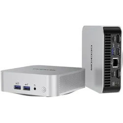 GEEKOM Mini PC A8 AMD Ryzen 7 8745HS 5.1 GHz 16 GB RAM 1 TB SSD AMD RadeonTM Mini-PC (WiFi) silberfarben