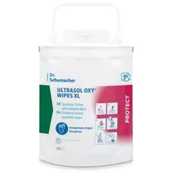 Dr. Schumacher ULTRASOL OXY® WIPES XL Flächendesinfektionstücher, Gebrauchsfertiges BIOZID zu sporiziden Desinfektion auf Oxidativer Basis, 1 Standbodenbeutel = 120 Tücher