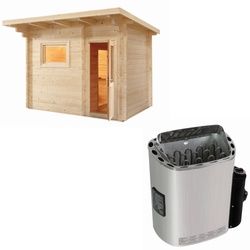 Seniotec Sauna Komplettset LAVA | Scandia Next inkl. Steuerung | 5 Pers.