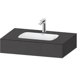 Duravit Qatego Einbauwaschtisch mit Konsole Graphit Matt 800x550x170 mm - QA4690049490000 QA4690049490000