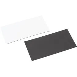 50 Wiederbeschreibbare Magnetetiketten, Magnetstreifen 50 x 100 mm, Ferrit|PET, weiß