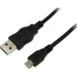 LOGILINK CU0058 - USB 2.0 Kabel, A Stecker auf Micro B Stecker, 1 m