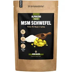Alphazoo MSM Schwefel Pulver für Hunde und Katzen 500 g