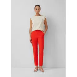 s.Oliver 7/8-Hose Hose Elegante Slim-Fit-Hose mit Tapered Leg und hohem Bund rot 34