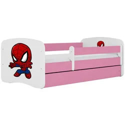 Raumhirsch Furniture Kinderbett Spiderman mit Schublade 140/70 80/61/144 , Rosa , Holzwerkstoff , Rechteckig , 70x140 cm , FSC 100% , Babymöbel & Kindermöbel, Kinderzimmer & Jugendzimmer, Kinderbetten