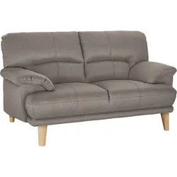 2-Sitzer TRENDMANUFAKTUR "Cecilia, italienische Designsprache, tolle Details", braun (tan), B:162cm H:87cm T:90cm, Struktur fein (100% Polyester);Microfaser Vintage (100% Polyester);Struktur (100% Polyester), Sofas, hoher Sitzkomfort und extrabequeme Armlehnen