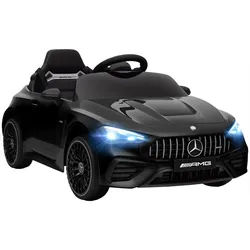 Aiyaplay Kinder-Elektroauto 2 x 12V Kinderauto mit Musik, Mp3, Sanftem Start/Stopp , Schwarz , Kunststoff , 55x43x99 cm , unisex , Freizeit & Co, Gartenspielzeug, Kinder-Elektrofahrzeuge