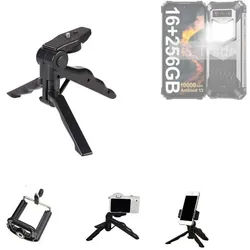 K-S-Trade Smartphone-Halterung für Oukitel WP26, (Stativ Tisch-Ständer Dreibein Handy-Stativ Ständer Mini-Stativ) schwarz