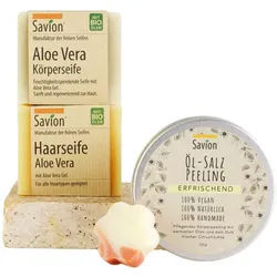 Savion Aloe Fresh Körper- und Haarseifen Set Seife 390 g Unisex