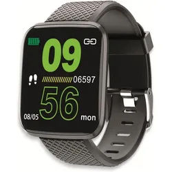 Denver SW-151 Smartwatch (1,3 cm, android ios), Smartwatch mit Wear OS, GPS, 1.3" Display und 1000 mAh Akku schwarz