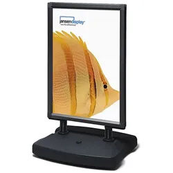 Showdown Displays Kundenstopper 70 x 100 cm »WINDTALKER® City« Außenbereich schwarz, 83.5x130.8x83.5 cm