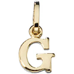 JOBO Buchstabenanhänger Anhänger Buchstabe, 333 Gold gelb|goldfarben