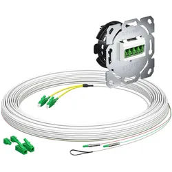 Kaiser 4250020 Teilnehmeranschluss Gf-TA E3S Connect®, Unterputz, L=15m, 2xF, LC/APC DX, HÜP, vorkonfektioniert, shutter, LC/APC