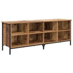 vidaXL Schuhschrank 131 x 35 x 50 cm Schuhschrank Schuhregal Altholz 131x35x50 cm Verbundh braun