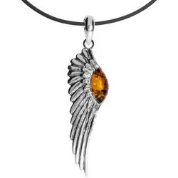 OSTSEE-SCHMUCK Kette mit Anhänger Ostsee-Schmuck Kette mit Anhänger Engelsflügel (2-tlg) silberfarben 42 cm
