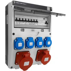 Baustromverteiler CEE 32A 16A TGD-S/FI 4x230V Stromverteiler Wandverteiler Doktorvolt DV-5541-D