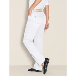 Le jean avec jambes droi­tes Mac blanc