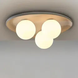 OSRAM Deckenleuchte Decor Concrete Nest aus Beton mit 3 x G9 Fassung grau - mit matten Glaskugeln