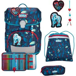 Scout Neo Exklusiv LED Schulranzen-Set 4-teilig White Unicorn