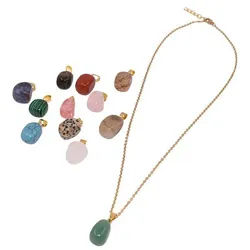 Firetti Kette und Anhänger Set Multipack Schmuck Geschenk Halskette Edelsteine (Set, 13-tlg), Made in Germany - mit Edelsteinen blau|braun|bunt|gelb|goldfarben|grün|rosa|rot|schwarz