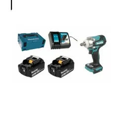 Makita Akku-Schlagschrauber DTW300RTJ, 3200 U/min, 330 Nm, (Set, 5-tlg), mit Ladegerät, 2 Akkus