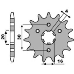 PBR Standard-Stahlkettenrad 517 - 428