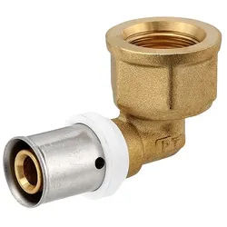 Pressfitting-Winkel 90° - 16 x 2,0 mm - 1/2 Zoll Innengewinde für MV-Rohr
