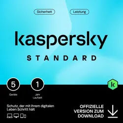 Kaspersky Standard 2026, 5 Gerät - 1 Jahr, Download