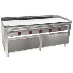 EURAST - Frytop-teppanyaki cd 15 mm elektrisch auf ständer - 2000x720x850 mm - 27000 W 400/3V - 32207E55