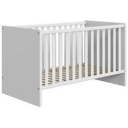 Wimex Babybett in weiß/Eiche Sägerau. Abmessungen (BxHxT) 76x83x146 cm