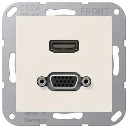 Jung Mutimedia-Einsatz HDMI / VGA (weiß)
