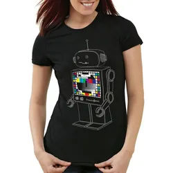 style3 T-Shirt Testbild Roboter TV Monitor the big bang theory sheldon cooper schwarz M