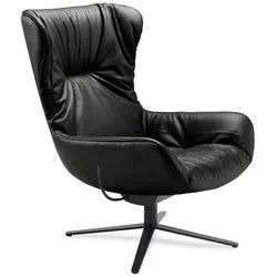 Wingback Chair Leya Freifrau schwarz, Designer Hoffmann Kahleyss Design, 71x103x86 cm