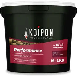 KOIPON KOIPON Performance 6mm Sommerfutter 6% Spirulina für Koi, Trockenfutter für: Koi, Goldfische, Teichfische, Zierfische, Sommerfutter, Spirulina Farbverstärkung, Aufzuchtfutter 6mm