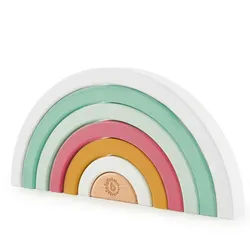 Stapelturm , Multicolor , Holz , 7-teilig , Buche , 2.5x11.5x24 cm , schadstofffrei , Spielzeug, Lernspiele