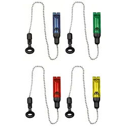 MIKADO Total Fishing Hängebissanzeiger Intro Hänger Bissanzeiger 1 St. - Blau Grün Rot Gelb - Karpfen Angeln, (1-St), Ausgestattet mit einer Kunststoffkette rot
