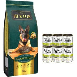 HEKTOR BALANCED Erwachsene + Dolina Noteci Premium Gans mit Kartoffeln 6x400g