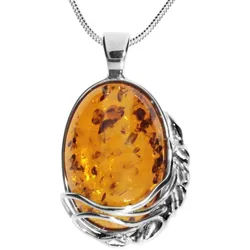 OSTSEE-SCHMUCK Kette mit Anhänger Ostsee-Schmuck Kette mit Anhänger Hilla Kette mit Anhänger Hilla (2-tlg) silberfarben 50 cm